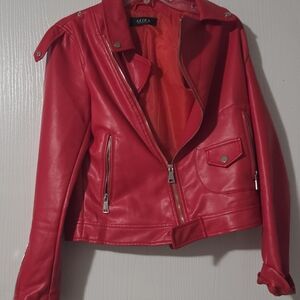 AKIRA Bold Red Leather Jacket